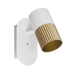 Настенный светильник WOLTA WSL-GU10/W18WG DUO под лампу GU10 Белый/золото D55x130x120 WSL-GU10/W18WG