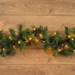 Еловый шлейф 2,7м, диаметр 26см, теплое белое свечение 80 LED с эффектом мерцания NEON-NIGHT 307-116