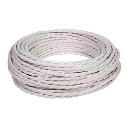 Провод монтажный витой ПВХ  2х1,5мм, цвет - белый (бухта 50м),ТМ "МЕЗОНИНЪ" GE70141-01 GE70141-01