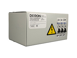 Ящик с понижающим трансформатором ЯТП 0.25 220/24В (3 авт. выкл.) IP31 DEKRON DEK07701-0004