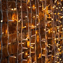 Гирлянда Светодиодный Дождь 2х3м, постоянное свечение, белый провод КАУЧУК, 230 В, диоды ТЕПЛЫЙ БЕЛЫ 237-136