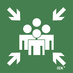 Этикетка самоклеящаяся 150х150мм "Место сбора" IEK LPC10-1-15-15-MSTS