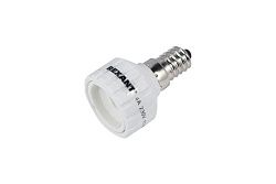Переходник цокольный E14-GU10 белый REXANT 11-8834