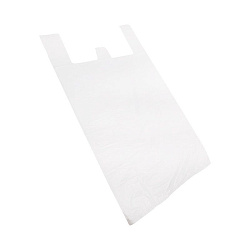 Пакет майка ПНД 28+16*50, 13мкм белая (100шт./уп) 61-0203-1