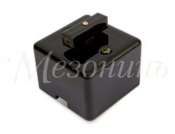 Выключатель ретро проходной фарфоровый поворотный на 2 положения, коллекция "QUADRA" , цвет - черный GE80404-05