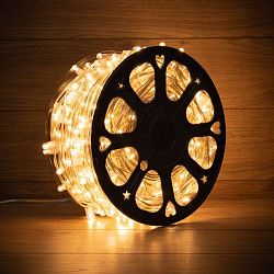 Гирлянда LED Клип-лайт 12 V, прозрачный ПВХ, 150 мм, цвет диодов Теплый белый, Flashing (Белый) 325-166