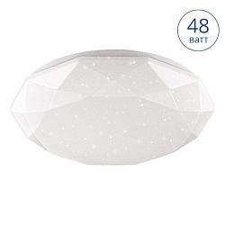 Светильник LED POLARIS управляемый 48W димм. 3000-6500K max 3840 LM пульт ДУ эффект "звездного неба" CLL2148W-POLARIS