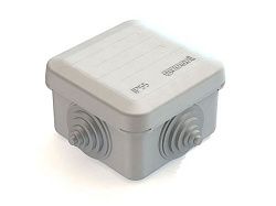 Коробка распаячная для о/п 70х70х40мм, IP55, 4 ввода (112шт) GE41236