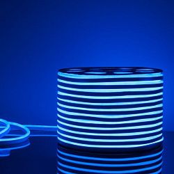 Гибкий неон светодиодный 220V 9,6W 120Led 2835 IP67 односторонний синий, 50 м Elektrostandard a040594