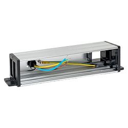 Встраиваемый настольный розеточный блок для крепления под столом, 8 модулей, C-Line cl-vnbu-8-s