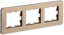 BRITE Рамка 3-местная РУ-3-1-Бр металл шампань RE AL IEK BR-M32-M-21-K37