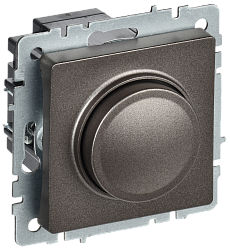 BRITE Светорегулятор поворотно-нажимной 600Вт СС10-1-0-БрТБ темная бронза IEK BR-D20-0600-K45