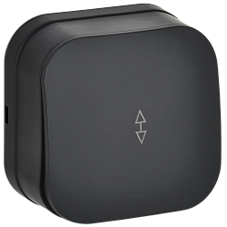 GLORY Выключатель 1-клавишный для открытой установки проходной 10А ВСп10-1-0-ХЧм черный матовый IEK EVH12-K02M-10