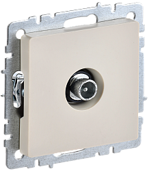 BRITE Розетка TV проходная РТВ10-0-БрКр бежевый IEK BR-A10-P-K10