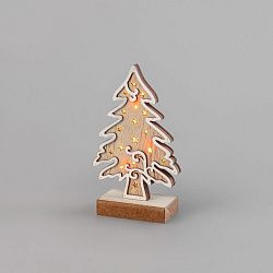 Деревянная фигурка с подсветкой Елочка 11,5x5x19 см 504-012