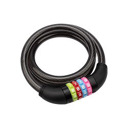 Тросовый кодовый замок взломостойкий для велосипедов и колясок 100 см черный 79-0206