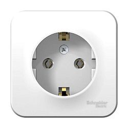 Розетка 1-м ОП Blanca 16А IP20 250В с заземл. без защ. шторок с изолир. пластиной бел. SE BLNRA010111 1210459