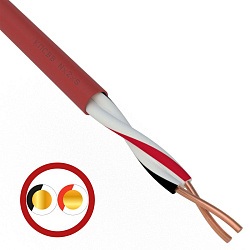 Кабель для пожарной сигнализации КПСВВнг(А)-LS 1x2x1,00мм², бухта 200м REXANT 01-4862