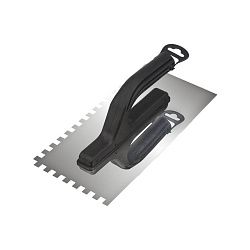 Гладилка нержавеющая 130х270 мм, зуб 10х10 мм, пластиковая ручка REXANT 89-0255