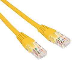 Патч-корд U/UTP, CAT 6, RJ45-RJ45, 26AWG, LSZH, желтый, 0,3м REXANT 02-0295-03