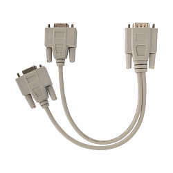 Переходник штекер VGA - 2 гнезда VGA, провод REXANT 17-6834