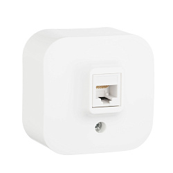 QUTEO Розетка для открытой установки компьютерная RJ45 кат.5E UTP белый 782224