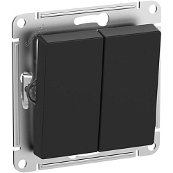 Выключатель 2-кл. Atlasdesign Aqua IP44 (сх. 5) 10AX механизм карбон SE ATN441051 1564512