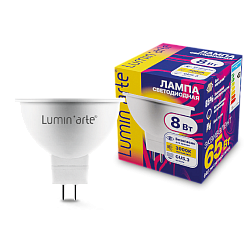 Светодиодная лампа Luminarte LSTD-MR16-8W3KGU5.3 8Вт 3000K GU5.3 LSTD-MR16-8W3KGU5.3
