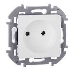 INSPIRIA Розетка 1-местная без заземления без защитных шторок 16А белый 673710