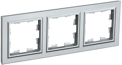 BRITE Рамка 3-местная РУ-3-БрА алюминий IEK BR-M32-K47