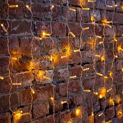 Гирлянда светодиодная Занавес 2х1,5м 192 LED ЖЕЛТЫЙ прозрачный ПВХ IP65 постоянное свечение 230В нужен блок 303-500-1 NEON-NIGHT 235-301-6