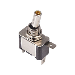 Тумблер 12V 20А (3c) ON-OFF однополюсный с желтой LED подсветкой (ASW-07D) REXANT 36-4332