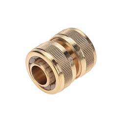 Муфта соединительная латунная, ремонтная, для шланга, 3/4" ЧЕТЫРЕ СЕЗОНА 62-0274