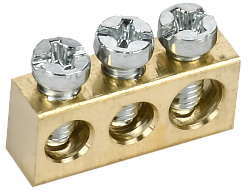 TEKFOR Шина нулевая сечение 6х9 3 отверстия IEK TF-KP00D-SN-03