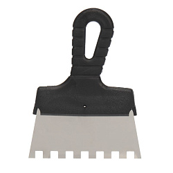 Шпатель фасадный REXANT 150 мм зуб 10х10 нержавеющая сталь, пластмассовая ручка 89-0231