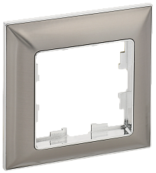 BRITE Рамка 1-местная РУ-1-Бр хром/никель IEK BR-M12-12-4-K23