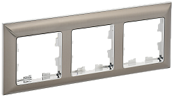 BRITE Рамка 3-местная РУ-3-Бр хром/никель IEK BR-M32-12-4-K23