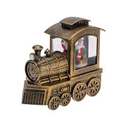 Декоративный фонарь Паровоз с эффектом снегопада и подсветкой 501-166