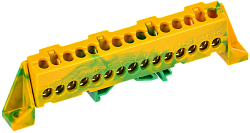 TEKFOR Шина PE "земля" в комбинированном DIN-изоляторе "Стойка" 6х9-15-ЖЗ IEK TF-NN10-15-DP-K52