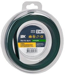 Трубка термоусадочная ТТУ нг-LS 10/5 зеленая (2м/упак) IEK UDR12-010-005-002-K06-T