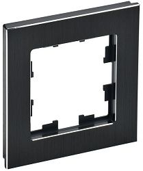 BRITE Рамка 1 -местная РУ-1-1-БрЧ металл черный IEK BR-M12-M-K02