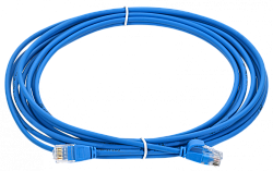 ITK Коммутационный шнур (патч-корд) кат.5E UTP LSZH 2м slim колпачок с язычком синий PC03-C5EUL-2M-SL-WT