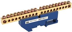 Шина N "ноль" на DIN-изол ШНИ-8х12-20-Д-С IEK YNN10-812-20D-K07