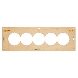 Шаблон для подрозетников c 5 отв. диам. 72 мм EKF Expert sh-d72-5