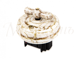 Выключатель ретро фарфоровый поворотный на четыре положения ((D70x35, 10А, 250В, IP20, без подъемной GE70401-19k