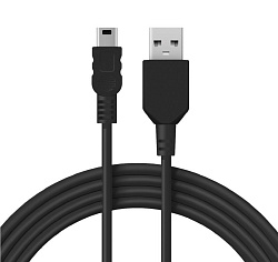 Кабель USB-A – mini USB, 1А, 1м, ПВХ, черный REXANT 18-4402