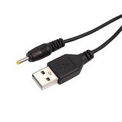 Кабель USB-штекер - DC-разъем питание 0,7х2,5 мм, длина 1 метр REXANT 18-1155