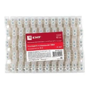 Колодка клеммная полиэтилен 1,5-6(10) мм2 15А 12 секций EKF - Фото 5