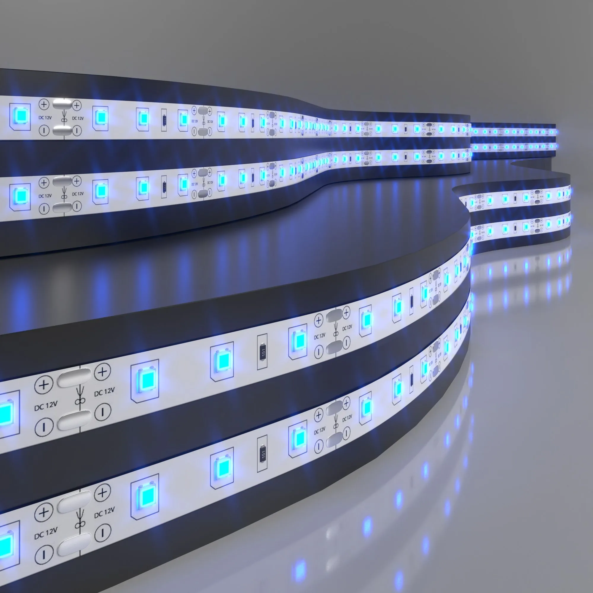 Лента светодиодная 12V 4,8W 60Led 2835 IP65 синий, 5м Elektrostandard