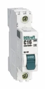 Выключатель автоматический модульный 1п D 50А 4.5кА ВА-101 DEKraft 11107DEK